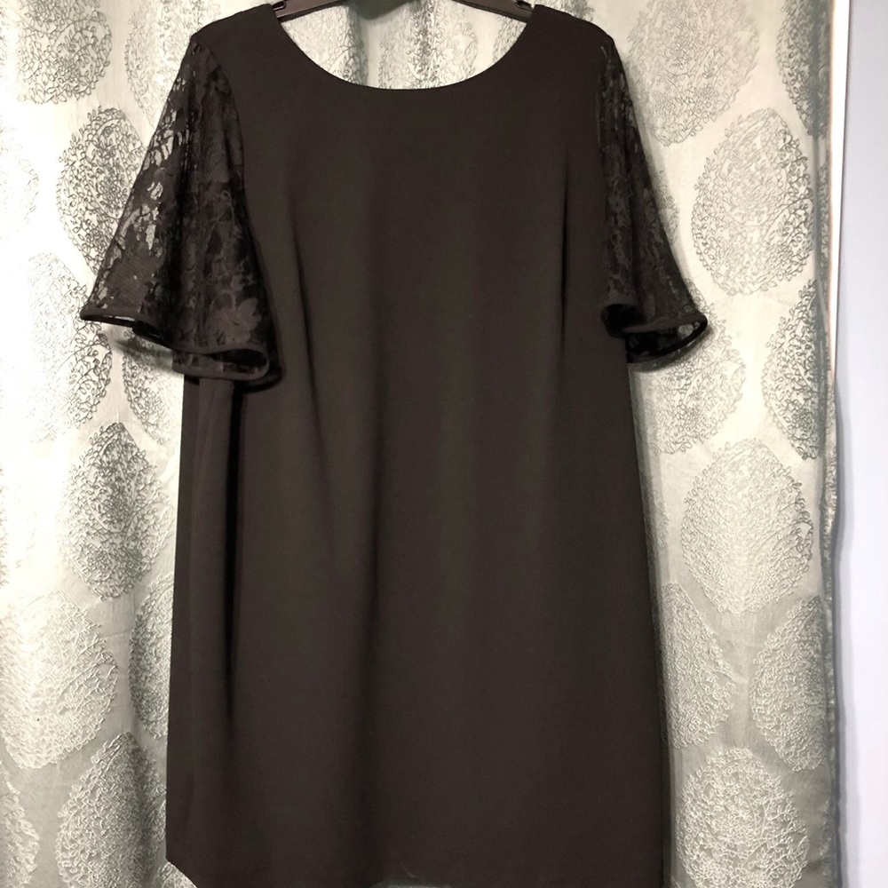 Black dress with lace sleeves